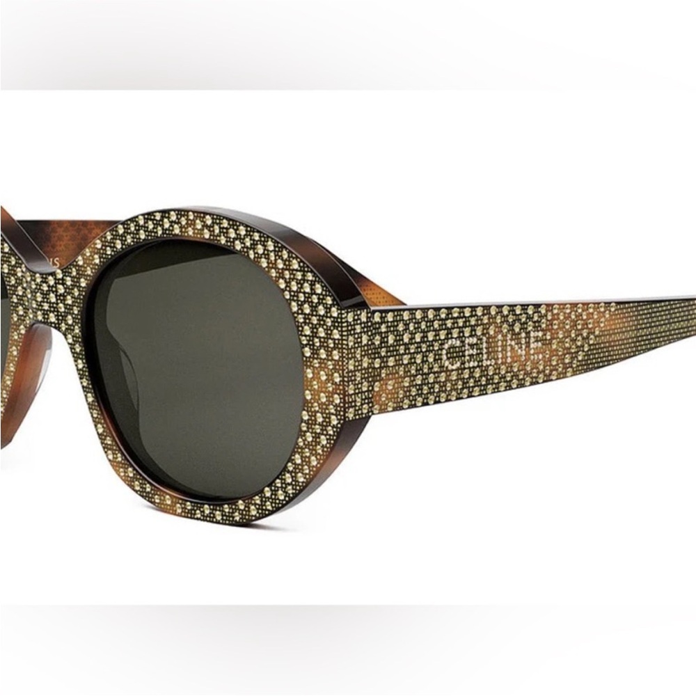 CELINE Round Sunglasses in Acetate with Crystals - Picture 5 of 10